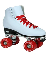 Epic Classic White & Red Quad Roller Skates