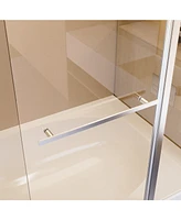 43" x 58" Frameless Pivot Shower Door with 1/4" Tempered Glass