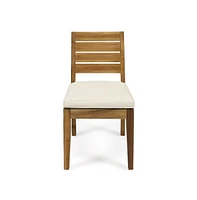 Acacia Wood Expandable Dining Set with Cushions