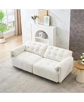 Creamy Cloud Fabric Sofa