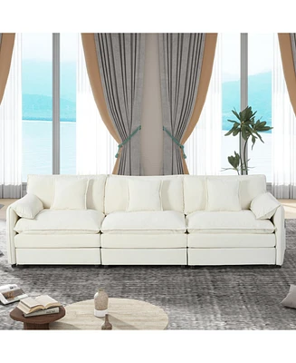Chenille Cloud Couch - Oversized Modular Sofa