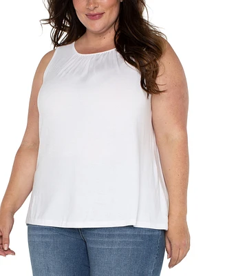Liverpool Los Angeles Plus Sleeveless Scoop-Neck Top
