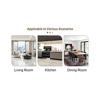 Wood Coffee Table Set with 4 Brown Chairs