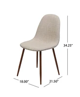 Wheat Fabric Dining Chairs - Set of 2