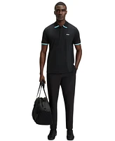 Boss by Hugo Men's Paddy Knit Polo Shirt Cotton With Striped