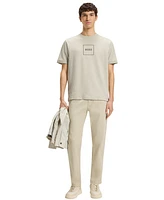 Boss by Hugo Men's Logo Print Slub-Cotton T-Shirt