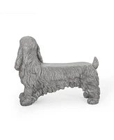Dog Statue Bench - Garden Accent Seating