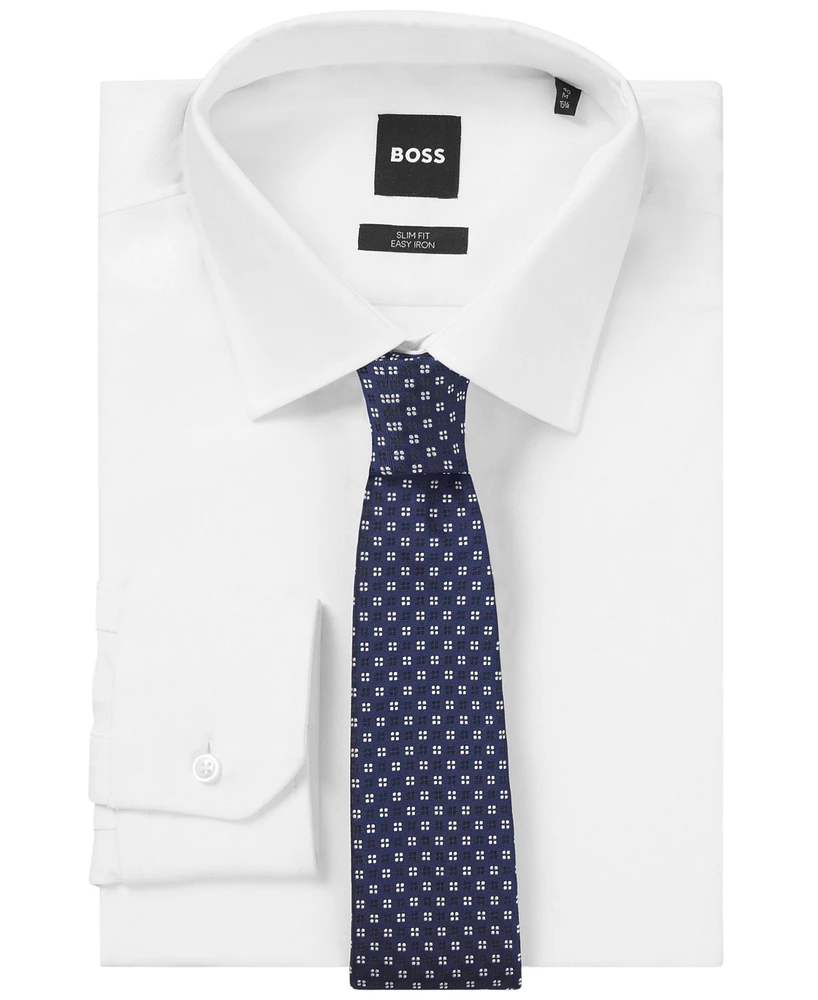 Boss by Hugo Boss Men's Jacquard Pattern Silk-Blend Tie