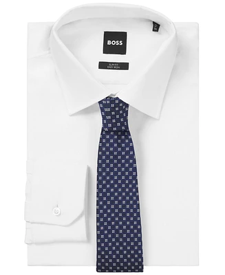 Boss by Hugo Boss Men's Jacquard Pattern Silk-Blend Tie