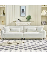 97" Teddy Velvet Sofa - Living Room, Bedroom, Office