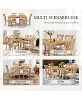 Modern 6-Chair Dining Set (60" Table