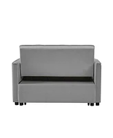 New Grey Velvet Loveseat Sofa Bed (7cm legs)