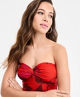 Bar Iii Women's Printed Sweetheart-Neck Tube Top, Exclusively at Macy's