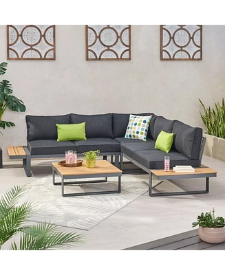 Sterling V sahpe Outdoor Aluminum V-Shaped 5 Seater Sofa Set with Cushions
