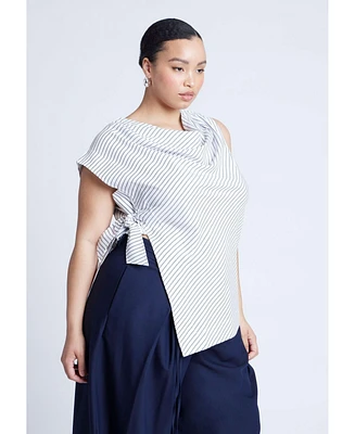Eloquii Plus Asym Tie Top