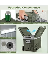 12 Volt Car Refrigerator Portable Car Fridge with Adjustable Range-35L