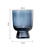 The Wine Savant Khen Pastel Muted Murano Wine Glasses, Set of 4