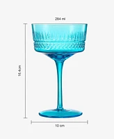 The Wine Savant Art Deco Vintage Goblet Cocktail Glasses, Set of 6