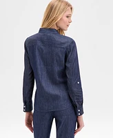 Tommy Hilfiger Women's Chambray Button-Front Work Shirt