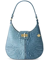 Brahmin Fallon Denim Secour Medium Leather Shoulder Bag