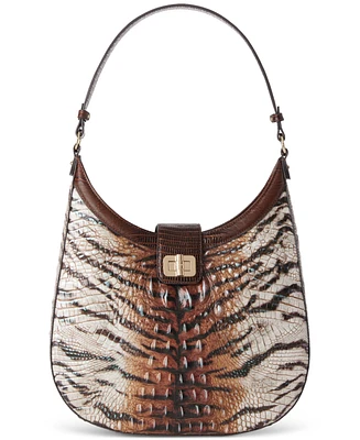 Brahmin Fallon Feline Hermosa Leather Shoulder Bag