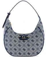 Guess Neda Medium 4G Peony Logo Hobo Shoulder Bag