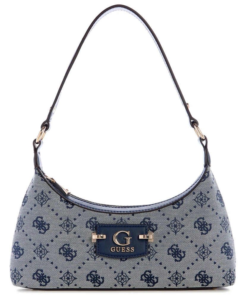 Guess Neda 4G Peony Logo Small Top Zip Shoulder Bag