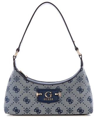 Guess Neda 4G Peony Logo Small Top Zip Shoulder Bag