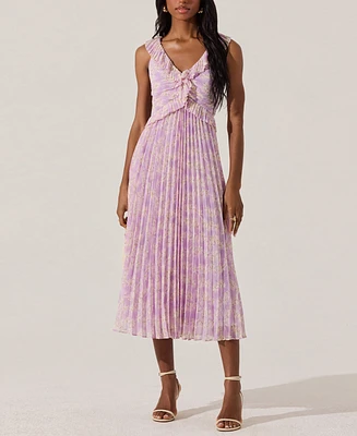 Astr the Label Women's Pleated Ruffle Dress