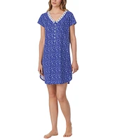 Eileen West Women's Cotton Cap-Sleeve Nightshirt