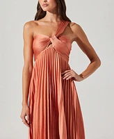 Astr the Label Women's Rasya One-Shoulder Pleated Dress