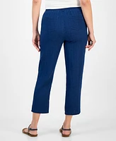 Style & Co Petite Tapered-Leg Pull-On Jeans, Exclusively at Macy's