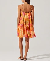 Astr the Label Women's Keala Tie-Front Swing Dress