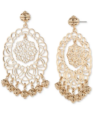 Marchesa Gold-Tone Filigree Chandelier Earrings