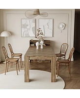 Modern Extendable Dining Table with Storage