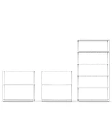 2 Pack 3 Tier Shelf Wire Shelving Unit, 2P-3TWL1848-w-lkj