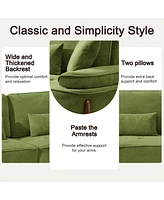 Cozy Deep-Seated Sofa with Pillow (103")