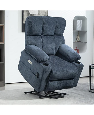 Large Power Lift Recliner with Massage and Heat for Elderly