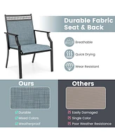 Patio Chairs Set of 2 with All Weather Breathable Fabric