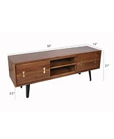 58x14x17.5" Asther Acacia Wood Tv Cabinet
