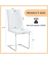 White Pu Dining Chair Set (6-Pack)