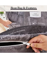 Giant Convertible Bean Bag: Lazy Chair to Bed, Machine Washable