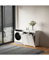 Laundry Cabinet, with 2 Removable Liner Bags