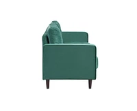 74" Velvet Sofa: 3-Seater, Modern, Comfy