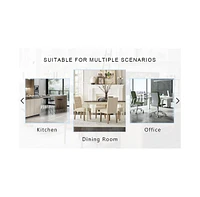 Elegant Glass Dining Set with White Pu Chairs