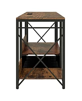 Sleek Tv Stand with Led Lights, Fabric Drawers, and Storage Shelves