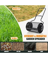 24-Inch Peat Moss Spreader with Upgrade Side Latches and U-shape Handle