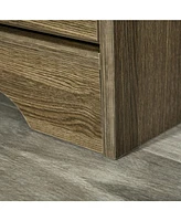 Vinsetto Lateral File Cabinet with Shelf, 2 Drawer Filing Cabinet for Letter Sized Papers, Print Stand, Charcoal Grey
