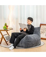 Comfy Bean Bag Chair, Armrests, Oversized Lazy Floor Sofa