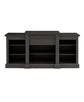 Media Console Table with Large Storage Cabinet, Modern Tv Media Entertaionment Stand, Grey, 65.75"W17"D32.48"H
